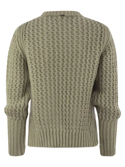 Herno Knitwear In Alpaca And Wool Yarn