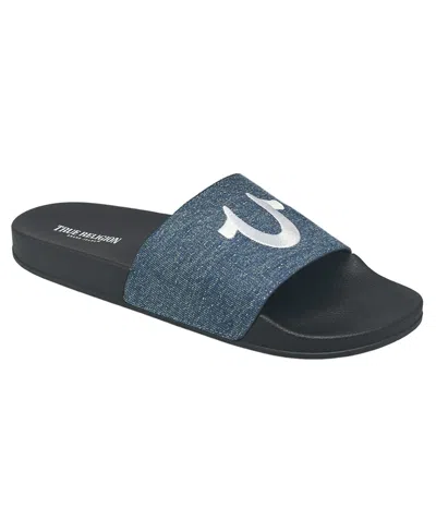 True Religion Men's Asap Slides In Blue