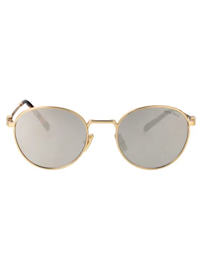 Shop Miu Miu Round Sunglasses 0 Mu 55 Zs 5 Ak07 F