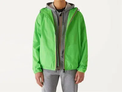 K-way Le Vrai 3.0 Claude Rain Jacket In Green Fluo In Green