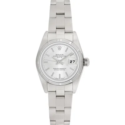 Rolex Women's Date Watch, Circa 1990s () In Silver