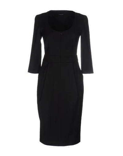 Shop Emporio Armani Knee-length Dress In Black