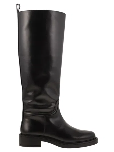 Stuart Weitzman Celia Mini Leather Boot With Lightweight Heel