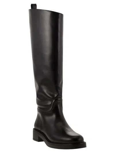 Stuart Weitzman Celia Mini Leather Boot With Lightweight Heel