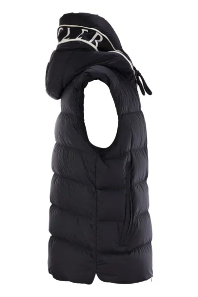 Shop Moncler Cardamine - Padded Vest In Blue