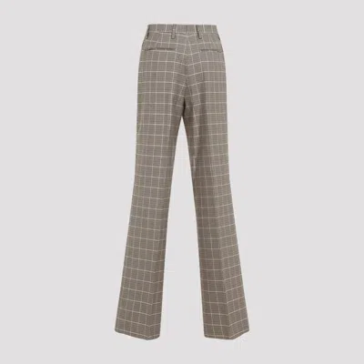 Dries Van Noten Portia Checked Pants In Beige