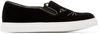 CHARLOTTE OLYMPIA Black Velvet Kitty Slip-On Sneakers