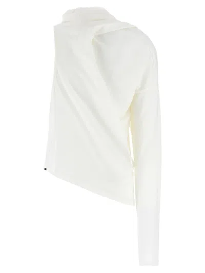 Shop Courrèges 'asymetrique Off The Shoulder' T-shirt In White