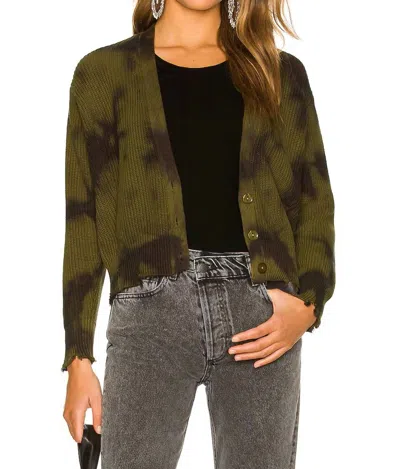 Young Fabulous & Broke Clark Crop Cardigan In Fern In Green