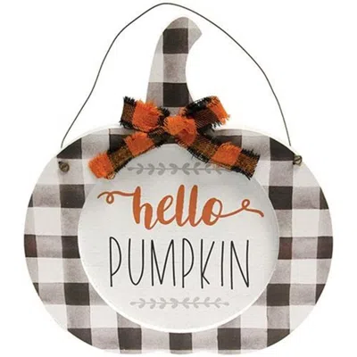 Homegifo *hello Pumpkin Hanging Buffalo Check Pumpkin