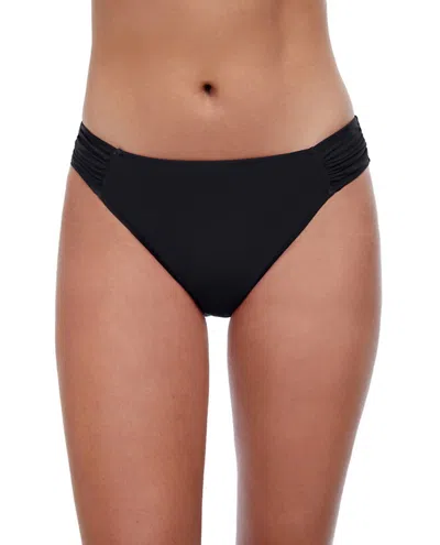 Profile By Gottex Side Tab Hipster Bikini Bottom In Tutti Frutti Black In Black
