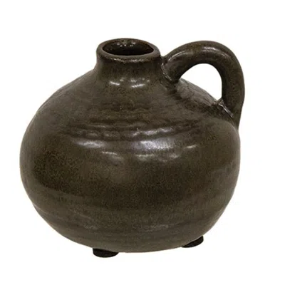 Homegifo Brown Porcelain Jug With Handle