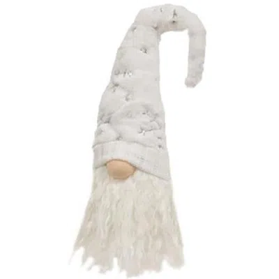 Homegifo Fuzzy Sparkle Snowflake Gnome Sitter