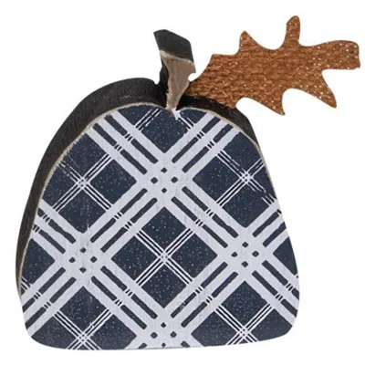 Homegifo 2/set Black Plaid Freestanding Pumpkins