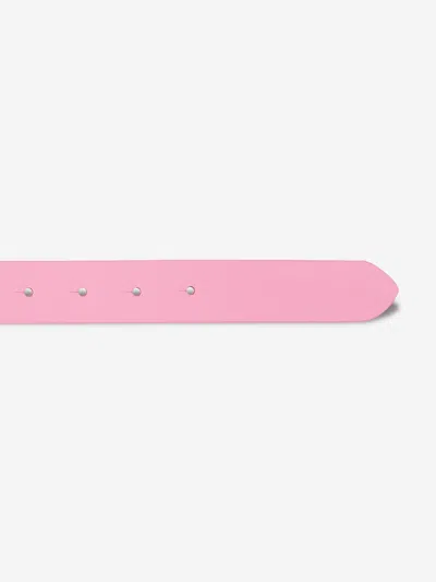 Diesel Girls Leather Oval D Belt In Pink