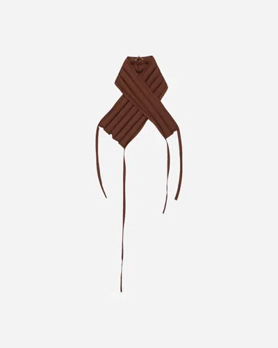 Mainline:rus/fr.ca/de Padded Nylon Adjustable Scarf Brown In Green