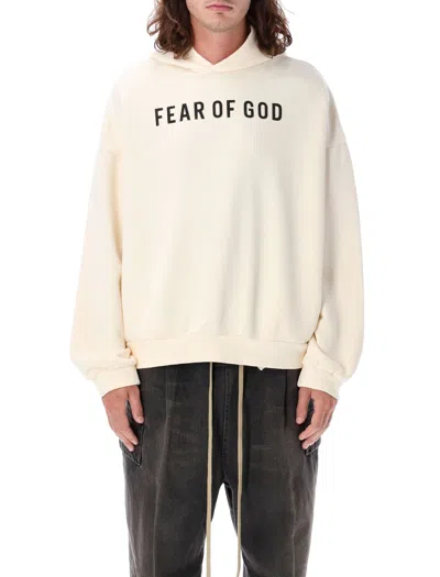 Shop Fear Of God Oversized Overlapped Hoodie In Cream In White