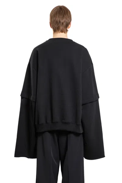 Walter Van Beirendonck Man Black Sweatshirts In Black