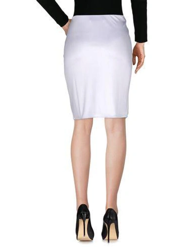 Shop Versace Knee Length Skirt In White