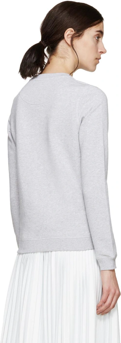 Shop Kenzo Grey Embroidered Tiger Pullover In 93 Light Grey