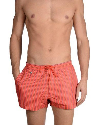 Shop Marc By Marc Jacobs Swim Trunks In Red