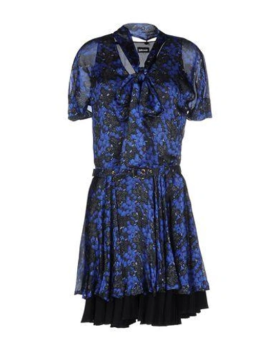 Shop Just Cavalli Short Dresses In Blue