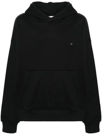 A Paper Kid Cotton Hoodie In Black