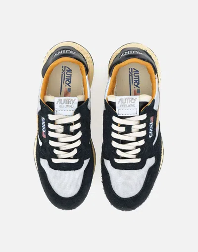 Autry Low Sneaker With Contrast Stitching And Mesh Panels In Silver