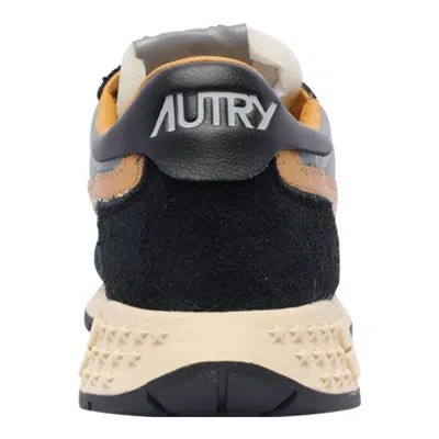 Autry Low Sneaker With Contrast Stitching And Mesh Panels In Silver