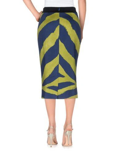 Shop Just Cavalli Midi Skirts In Acid Green