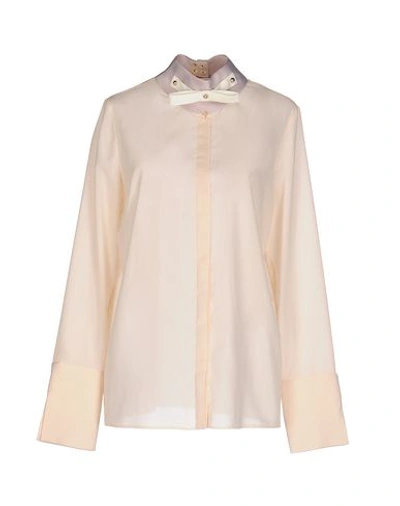 Just Cavalli Solid Color Shirts & Blouses In Beige