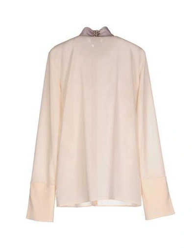 Shop Just Cavalli Solid Color Shirts & Blouses In Beige