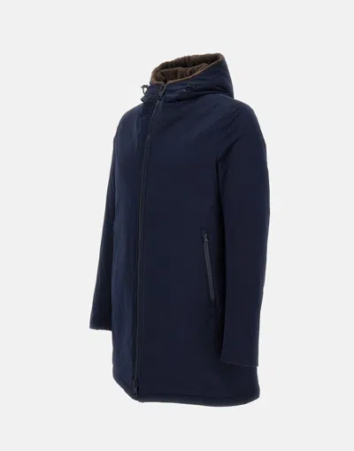 Herno Parka With Hood In Blue