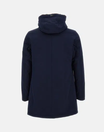 Herno Parka With Hood In Blue