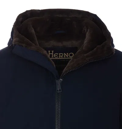 Herno Parka With Hood In Blue