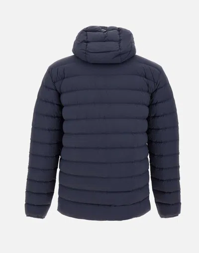 Herno Resort Bomber Jacket In Light Nylon Stretch In Blue