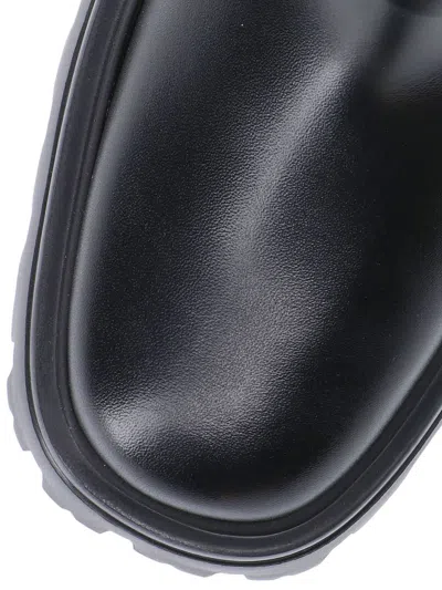Stuart Weitzman 'emerson' Black Chunky Sole Boots With Logo In Black