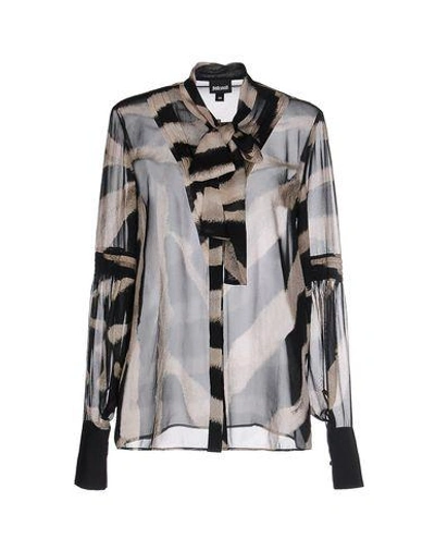 Shop Just Cavalli Shirts In Beige