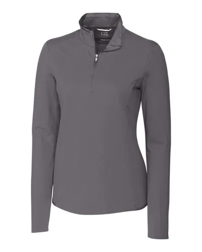 Cutter & Buck Ladies' Advantage Half-zip Mock Jacket In Grey
