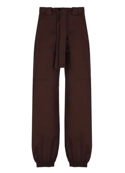 Shop Pinko Trousers In Red