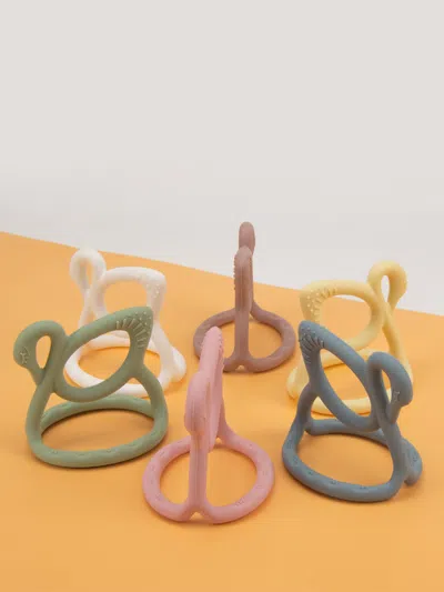 Bloom Bambini Baby Swan Teether In Blue