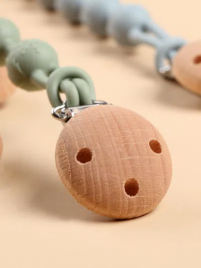 Bloom Bambini Baby Pacifier Clip And Teether In Peach