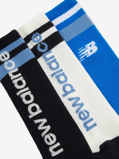 New Balance Boys 3 Pack Basketball Socks Set In Multicoloured