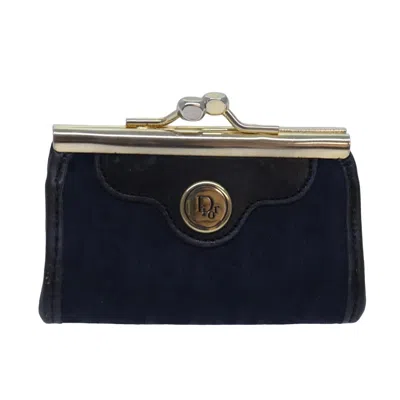 Pre-owned Dior Navy Canvas Wallet  ()
