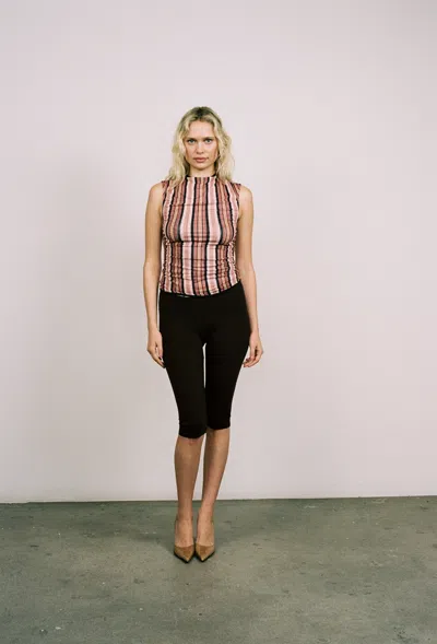 Fw24 Cam Top In Salmon Stripe