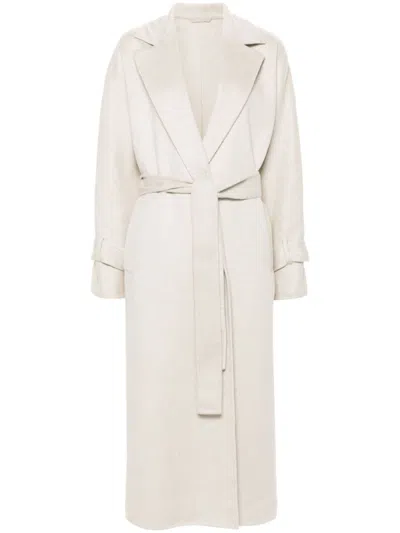 Shop Brunello Cucinelli Cashmere Belted Coat