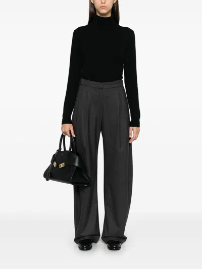 Shop Brunello Cucinelli Wool Wide Leg Trousers