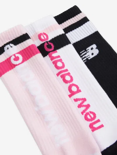 New Balance Boys 3 Pack Basketball Socks Set In Multicoloured