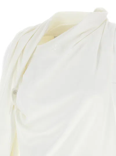 Shop Courrèges Asymetrique Off The Shoulder T-shirt White