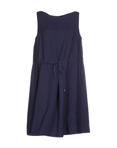 Emporio Armani Short Dress In Dark Blue